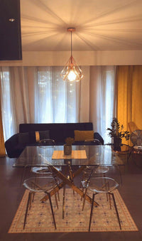 Table de repas + 6 chaises GOLD ou CHROME - Destock linge