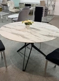 Table ELEKTRA marbre blanc - Destock linge